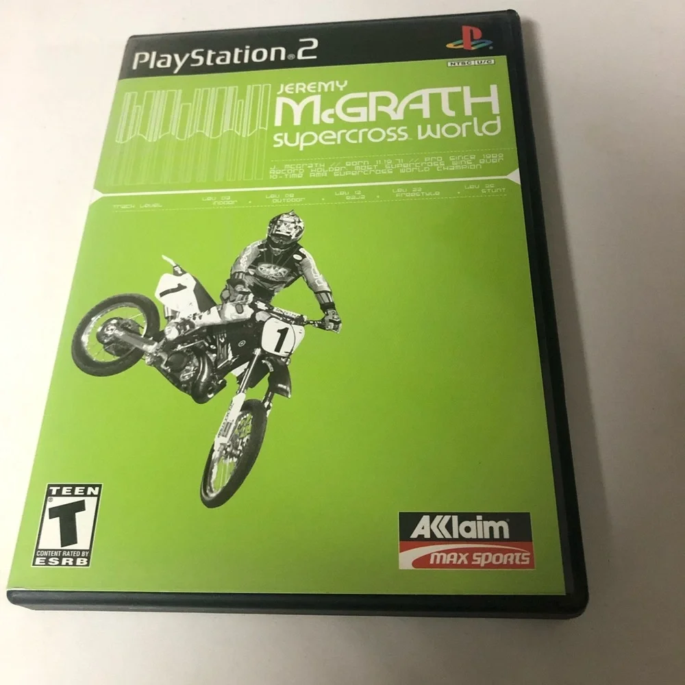 Jeremy McGrath: Supercross World Video Game- (PS2, 2001) *CIB‎